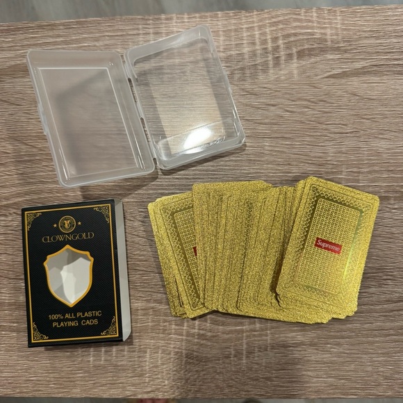 Supreme Clowngold Gold Foil Playing Cards, Designer, 2013 collection, Like New - Picture 4 of 5